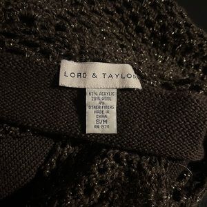 Lord Taylor Partial knitted brown sweater in good condition worn size s/m